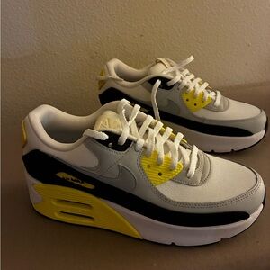 Nike Air Max White and Yellow with Black Accents